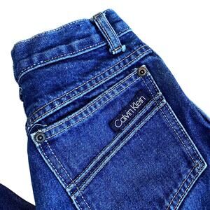 Calvin Klein Women's Straight Leg Jeans in Deep Blue Denim